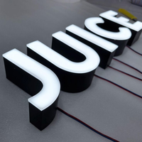 Lettres lumineuses 3D personnalisées par le fabricant, lettres en acrylique rétroéclairées, enseigne LED pour entreprise, lettres 3D en acrylique illuminées