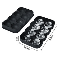 Moule à glaçons sphériques en silicone de qualité alimentaire, personnalisable avec logo, facile à démouler, réutilisable, écologique, pour crème glacée – Offre Spéciale