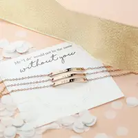 Großhandel personal isierte Name Schmuck Frauen benutzer definierte Goldbarren Blank Edelstahl gravierte Armband