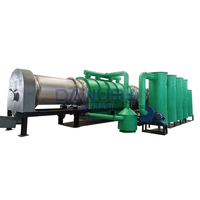 Four de carbonisation continu pour marc de café, balle de riz et charbon de bois, moteur haute capacité, respectueux de l'environnement, en acier inoxydable