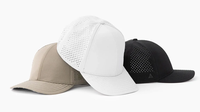 Venta al por mayor de sombreros de pesca de verano personalizados, Parche de PVC, impermeable, agujero de corte láser, gorra deportiva, sombreros transpirables