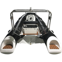 Yacht de sport léger de 17 pieds du fabricant coque en aluminium à fond en V profond PVC moteur de bateau de pêche gonflable installé Hypalon