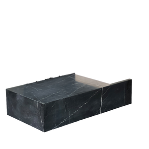 Table basse de luxe de socle bas de <span class=keywords><strong>cube</strong></span> moderne de style royal <span class=keywords><strong>marbre</strong></span> blanc <span class=keywords><strong>noir</strong></span> naturel pour salon salle de bain salle à manger extérieure-pour - Product Image 4