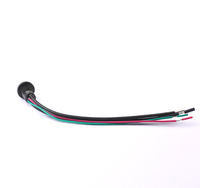Forme ronde 12mm plastique Toowei borne de fil de haute qualité momentanée IP67 étanche autobloquante avec interrupteur à bouton-poussoir LED