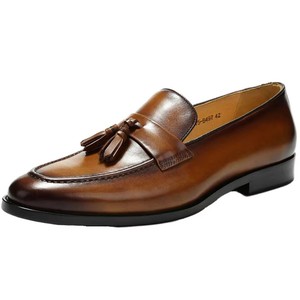 Livraison gratuite, mocassins en cuir véritable pour hommes Wincheer, taille plus, respirants, bout rond, pour l'hiver/le printemps/l'été - Product Image 2