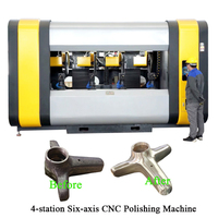 Machine de polissage rotative CNC à grande vitesse à quatre à six axes pour pièces métalliques pour la surface des pièces moulées