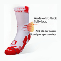 Chaussettes de basket-ball pour hommes avec coussin épais en éponge soutien de la cheville et évacuation de l'humidité pour le jeu et l'entraînement