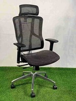 Chaise de bureau ergonomique à dossier haut en maille, avec support lombaire, pivotante, moderne, pour bureau, domicile ou hôtel
