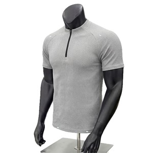 Men's Solid Short Sleeve Regular Fit Polyester/Cotton Sports T-Shirt Breathable Knitted Fitness Training Outdoor Wear - Product Image 5