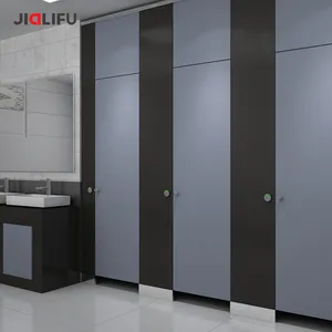 ISO Bersertifikat Tahan Air Fenolik Papan Shower Toilet Cubicles Pintu