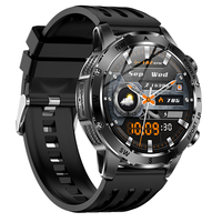 Montre connectée AK92 pour homme, écran 1,53 pouces, appels Bluetooth, batterie 800 mAh, étanchéité IPX8, moniteur de fréquence cardiaque, SpO2, tension artérielle, suivi d'activité physique, directement de l'usine