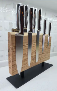 Nhà Sản Xuất Tùy Chỉnh Nhà Gỗ Hai Mặt Từ Knife Chủ Dao Nhà Bếp Lưu Trữ Giá Nam Châm Công Cụ Phần Còn lại - Product Image 3