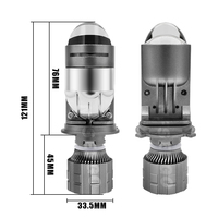 Personnalisé A82 H4 LED Projecteur Phare Double Couleurs Blanc Jaune Mini Lentille 12V Voiture/Moto Haut/Bas Faisceau 6000k Couleur