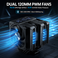 ZEROMASTER 120mm Tower CPU Air Cooler 200W TDP Fluid Bearing Heatsink untuk LGA1700 LGA1851 AM4 AM5 Casing Komputer Gaming