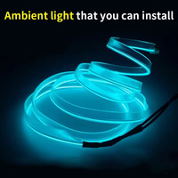 KEBOSIED Bande lumineuse d'ambiance froide pour voiture, éclairage intérieur USB, lumières d'atmosphère pour voiture
