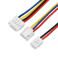 Konektor JST GH 1.25mm Pitch Kustom dengan Kabel 28AWG, Rakitan Kabel Harness 2-8 Pin Male Female untuk PCB & Perangkat Elektronik