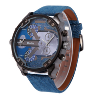 Oulm-Reloj de pulsera de cuarzo para hombre, cronógrafo de cuarzo, con correa de cuero PU auténtico, 24 horas de autonomía, marca king, hecho en china, 3548