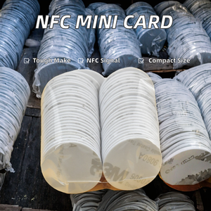 Carte de contrôle d'accès intelligente mini NFC N-Tag en PVC, puce de suivi RFID 13,56 MHz, diamètre 25 mm, étiquettes porte-clés en forme de pièce de monnaie - Product Image 3
