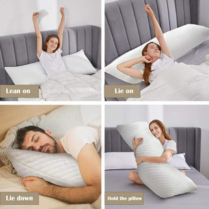 Almohada de <span class=keywords><strong>Embarazo</strong></span> de Espuma Viscoelástica Desmenuzada, Modelo 2022, Almohada Larga para <span class=keywords><strong>Embarazo</strong></span>, para Aliviar la Cintura y el Vientre - Product Image 4