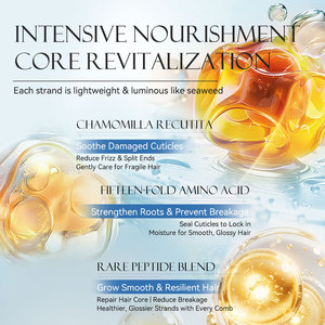 Masque capillaire réparateur au peptide de camomille bleue avec des extraits de plantes naturelles, nourrissant et fortifiant en profondeur, capsules de 13 g - Product Image 4