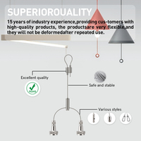 Kit de suspension à ressort pour câble de 1,5 mm avec supports de plafond et corde de suspension à ressort