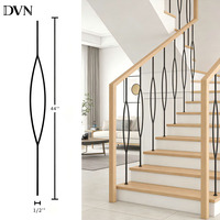 Balustres d'escalier en fer fusiforme noir mat, personnalisés par l'usine DVN, populaires en Australie, style minimaliste, décoratifs, en métal.