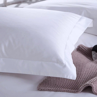 Parure de lit d'hôtel de luxe 5 étoiles, logo de la marque, taille personnalisée, housse de couette, drap blanc, 100% coton