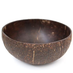 Bol en coquille de noix de coco polie artisanale de grande taille avec motifs de poissons et de lotus en nacre, provenant d'une usine du Vietnam - Product Image 3