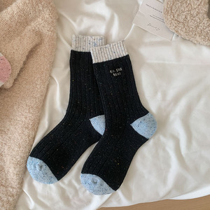 Осенне-зимние новинки: женские носки с заостренным носком из утолщенной шерстяной пряжи, влагоотводящие, повседневные, толстые женские носки-гольфы - Product Image 6