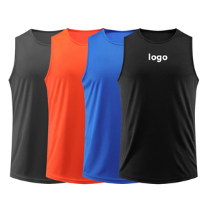 Plain Four Solid Colors Large Cuff <b>Singlet</b> Men Dry Fit Sport <b>Running</b> Vest Side Split Design Outdoor Gym tank Top - Product Image 1