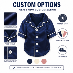 Blue Satin <b>Dog</b> Coat Solid Color Classic Style All Seasons Pet <b>Clothes</b> for <b>Dogs</b> Comfortable Leisure Wear - Product Image 2