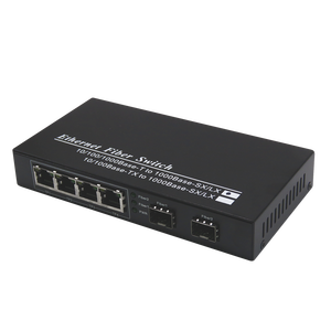 Convertidor de Medios SFP de Venta Caliente, Transceptor de Fibra Gigabit 20KM, 2 SFP + 4 RJ45, Conmutador de Fibra Óptica, Convertidor de Medios de Red de Fibra - Product Image 2