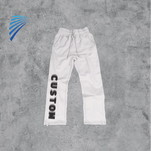 Pantalon de survêtement Prin Eco Friendly Vintage Fashion Light Wash pour hommes avec logo personnalisé du service OEM - Product Image 1