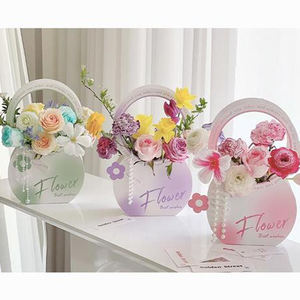 Venta al por mayor cajas de cartón para flores cajas de rosas cesta de flores para ramo - Product Image 5