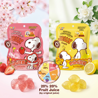 Cartoonfiguurtjes Mini Fruit Gummy Candy Sakura Aardbei Tuin Citroen Smaak Zakje Bulk Groothandel Snack Privélabel