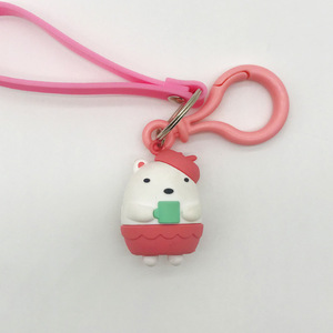 Tùy Chỉnh 3D Đầy Đủ Hình Silicone Khuôn Dây Móc Khóa Dễ Thương Vui Vẻ Nhân Vật Móc Khóa Với Logo UV In Ấn Cao Su Carabiner <span class=keywords><strong>Keychain</strong></span> Quà Tặng - Product Image 5