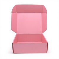 Boîte rectangulaire rose imprimée recto-verso pour pinces à cheveux et bijoux, emballage cadeau personnalisé avec logo, extra-résistante et colorée