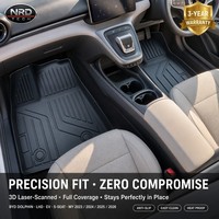Tapis de sol de voiture NRD TECH TPE pour BYD Dolphin/LHD-EV-5S_2023, toutes saisons, ensemble complet + tapis de coffre 3D, 4 pièces, qualité alimentaire, garantie 3 ans