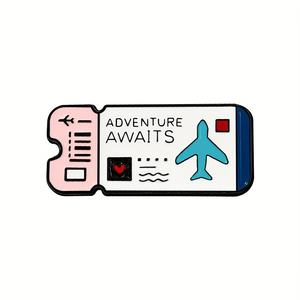 Pegatinas <span class=keywords><strong>de</strong></span> billetes <span class=keywords><strong>de</strong></span> <span class=keywords><strong>avión</strong></span>, insignias <span class=keywords><strong>de</strong></span> esmalte con temática <span class=keywords><strong>de</strong></span> viajes, regalos <span class=keywords><strong>de</strong></span> viaje que se pueden pegar en mochilas y fundas <span class=keywords><strong>de</strong></span> teléfono, logotipo gratuito - Product Image 2