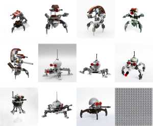 MOC 11 Estilos <span class=keywords><strong>Robot</strong></span> Mecha <span class=keywords><strong>Araña</strong></span> de Guerra Espacial, Juguete Coleccionable de Construcción DIY para Armar Escenas, Compatible con <span class=keywords><strong>Mini</strong></span> Muñecas, Regalo Navideño para Niños - Product Image 1