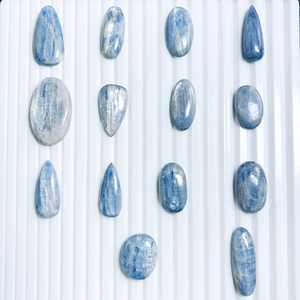 Premium Natural Blue Quartz Cabochon Polished Loose Fine Jewelry Making Trimurti <b>Gems</b> Blue <b>Fire</b> 15-50mm Factory Wholesale Price - Product Image 1