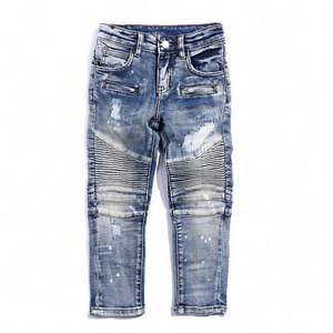 Vêtements pour enfants garçons style hip hop, jeans en denim pour enfants, tenues en jeans pour garçons - Product Image 5