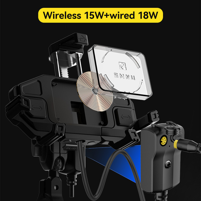 Custom Logo Bike Phone Holder, Adjustable 360° Rotation Waterproof Aluminum Motorcycle Mount, Quick Release Silicone Clamp