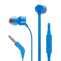TUNE110 earbud T110 earphone berkabel musik Bass dalam Headset olahraga Jack 3.5mm kontrol In-line Handsfree dengan mikrofon