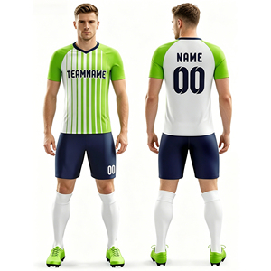 Set Jersey Sepak Bola Sublimasi Desain Baru Profesional, Bahan Polyester Bernapas, Seragam Tim dengan Nama dan Nomor - Product Image 6