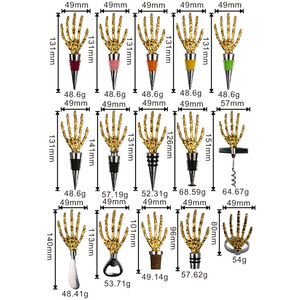 Golden Handbone <b>Wine</b> Bottle <b>Stopper</b> Metal Sealing With Colorful Ring <b>Stopper</b> For <b>Wine</b> Storage - Product Image 4