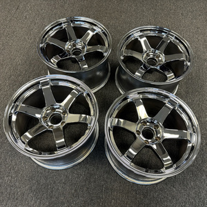 <span class=keywords><strong>ล้อ</strong></span>ฟอร์จ LZT-1221 Triple Chrome <span class=keywords><strong>TE37</strong></span> สำหรับรถแข่ง ขนาด 17 18 19 นิ้ว 5x114.3 ขอบล้อ JDM MK4 Trueno NISSAN Skyline GT-R R33 350Z 370Z WRX - Product Image 1