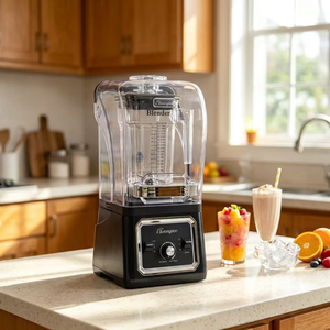 NOVO Liquidificador Comercial e Doméstico à Prova de Ruído, 2L, 6 Lâminas, Totalmente Automático, Alta Potência, Triturador de Gelo para Smoothies - Product Image 1