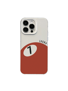 เคสใสลายบิลเลียดสีแดงหมายเลข 1 รุ่น Lucky Number 1  วัสดุ TPU  แบบมินิมอลสไตล์สปอร์ต สำหรับ iPhone 17 16 15 14 13 Pro Max - Product Image 6
