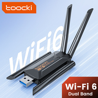 Toocki Adaptateur Wi-Fi USB sans fil double bande avancé AX900 sans pilote pour la prise en charge de Win10/Win11 à la maison ou au bureau